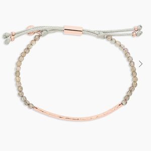 Gorjana Power Gemstone Labradorite and Rose Gold adjustable bracelet